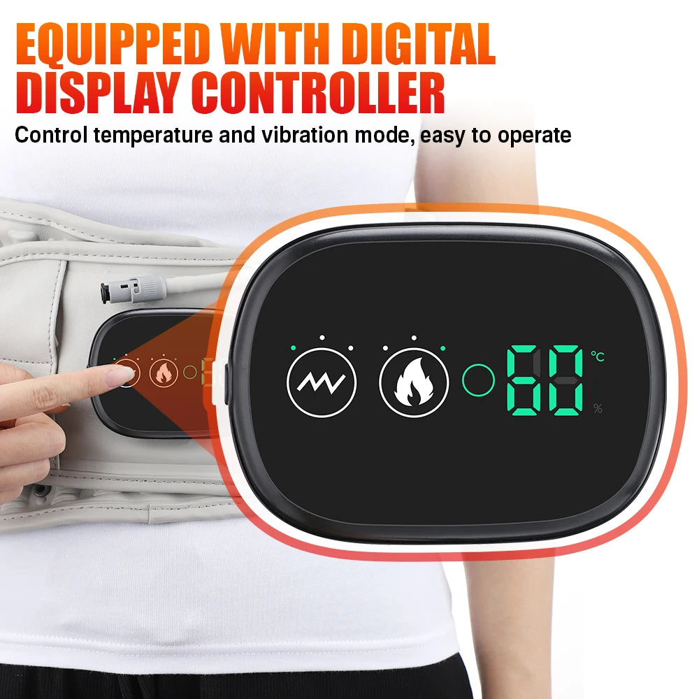 Decompression Heated Vibration Massage Waist Belt