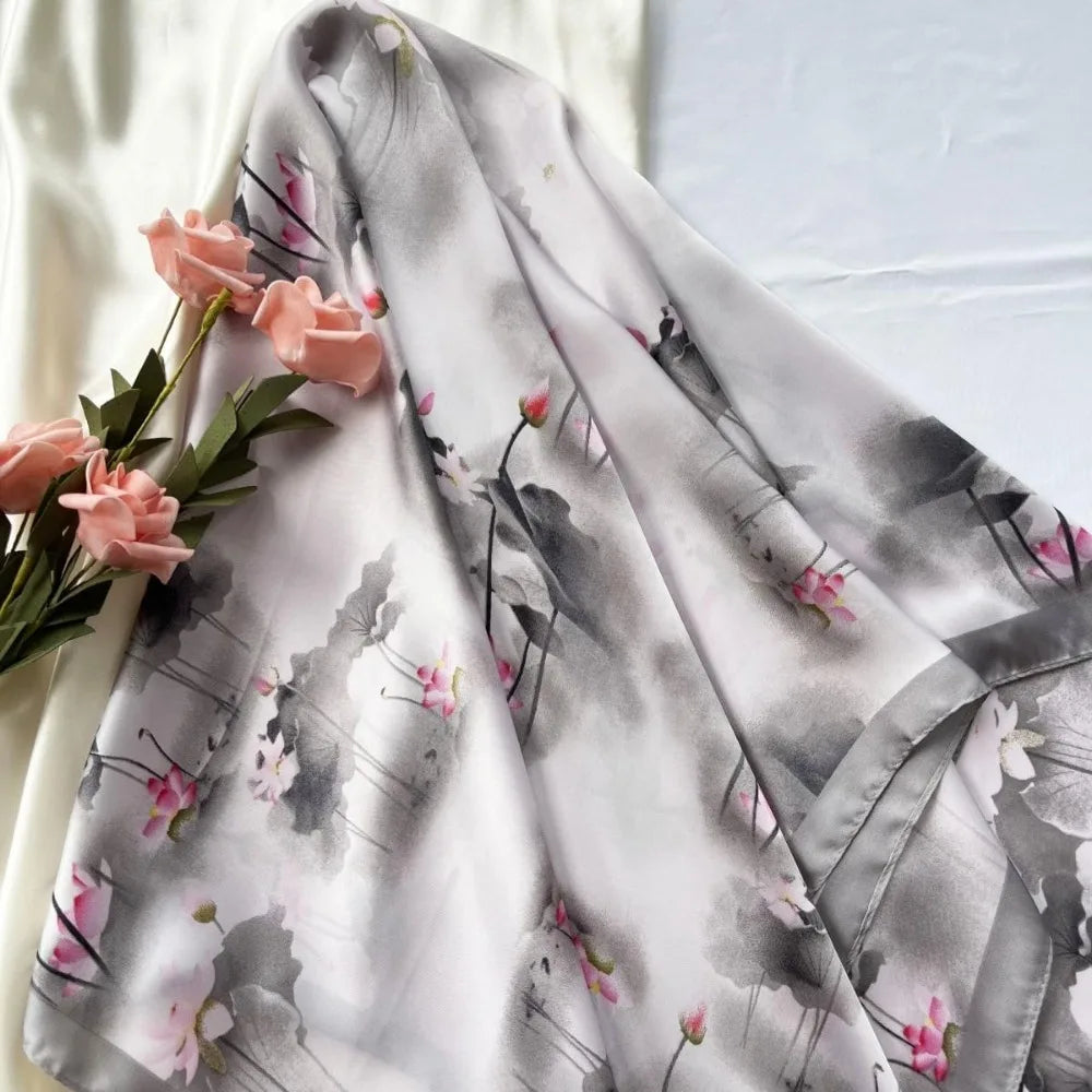 Silk Like Head Scarf for Women
