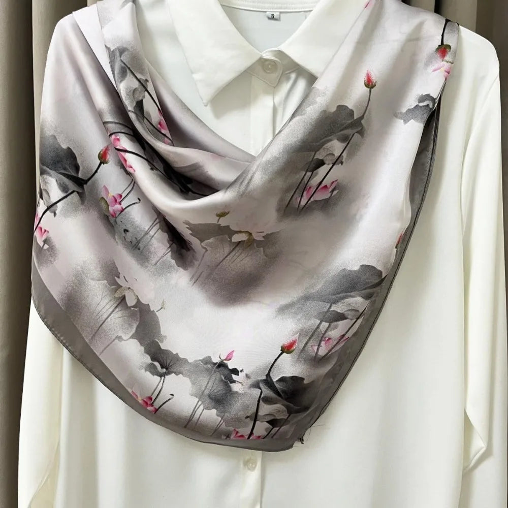 Silk Like Head Scarf for Women