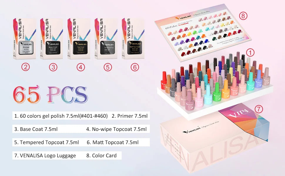 VIP5 Kit Nail Gel Polish