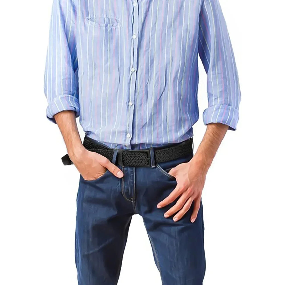 Elastic Braided Stretch Men's Belts