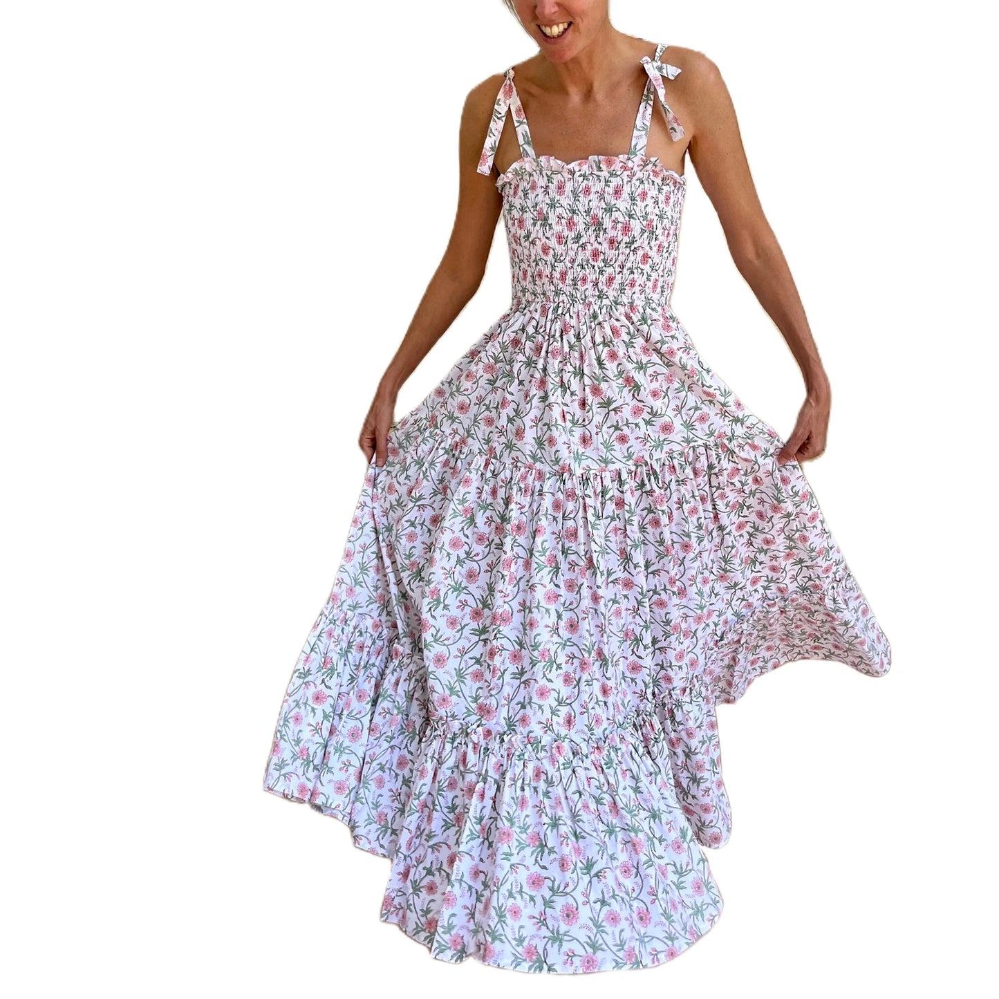 Women s Sleeveless Floral Print A-Line Dress