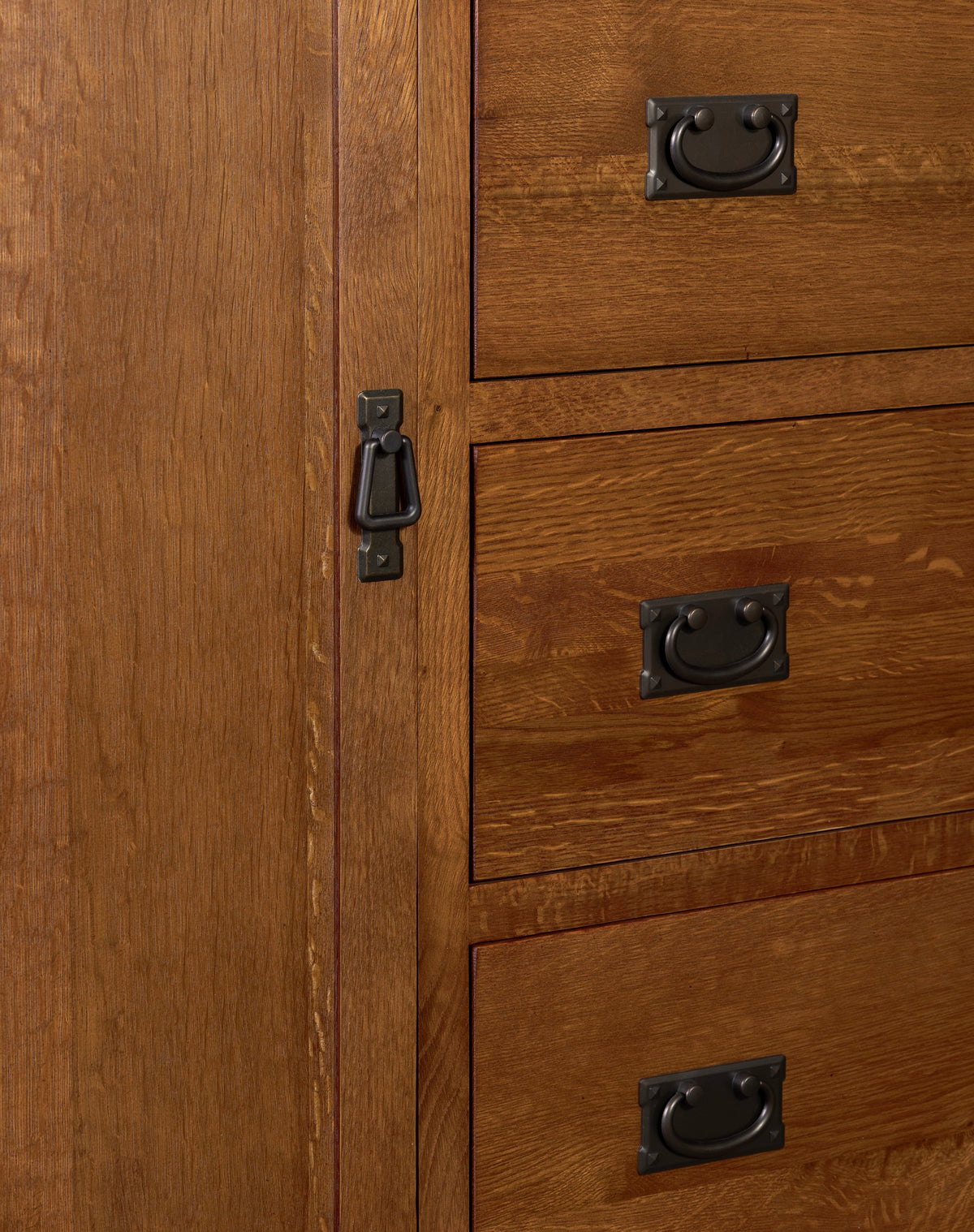 Mission Style Solid Oak Chest of Drawers - Michael's Cherry (MC-A)