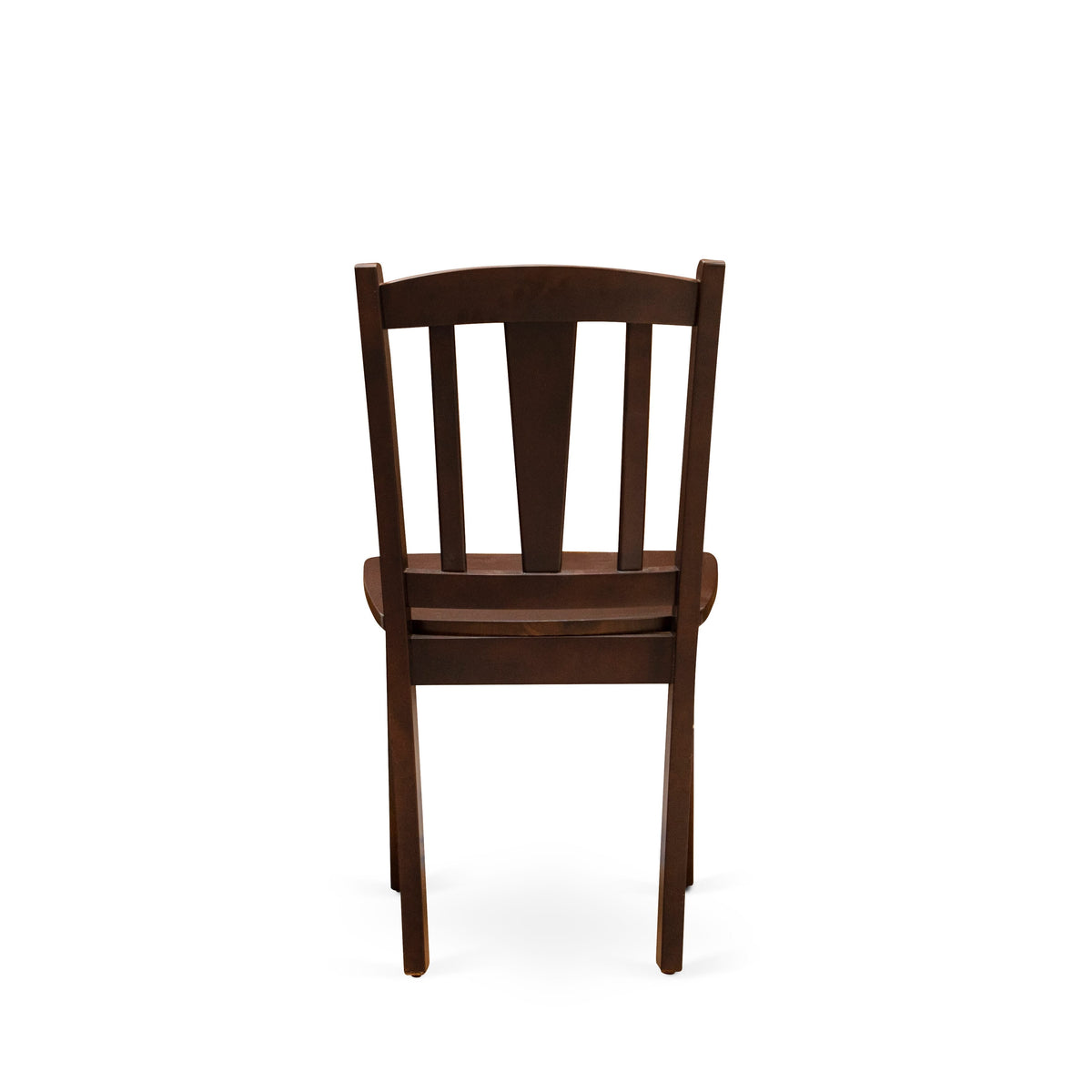 EAST WEST FURNITURE - ANDL3-MAH-W - 3-Piece Dinette Room Set- 2 Dining Room Chair and Dining Room Table - Wooden Seat and Slatted Chair Back - Mahogany Finish
