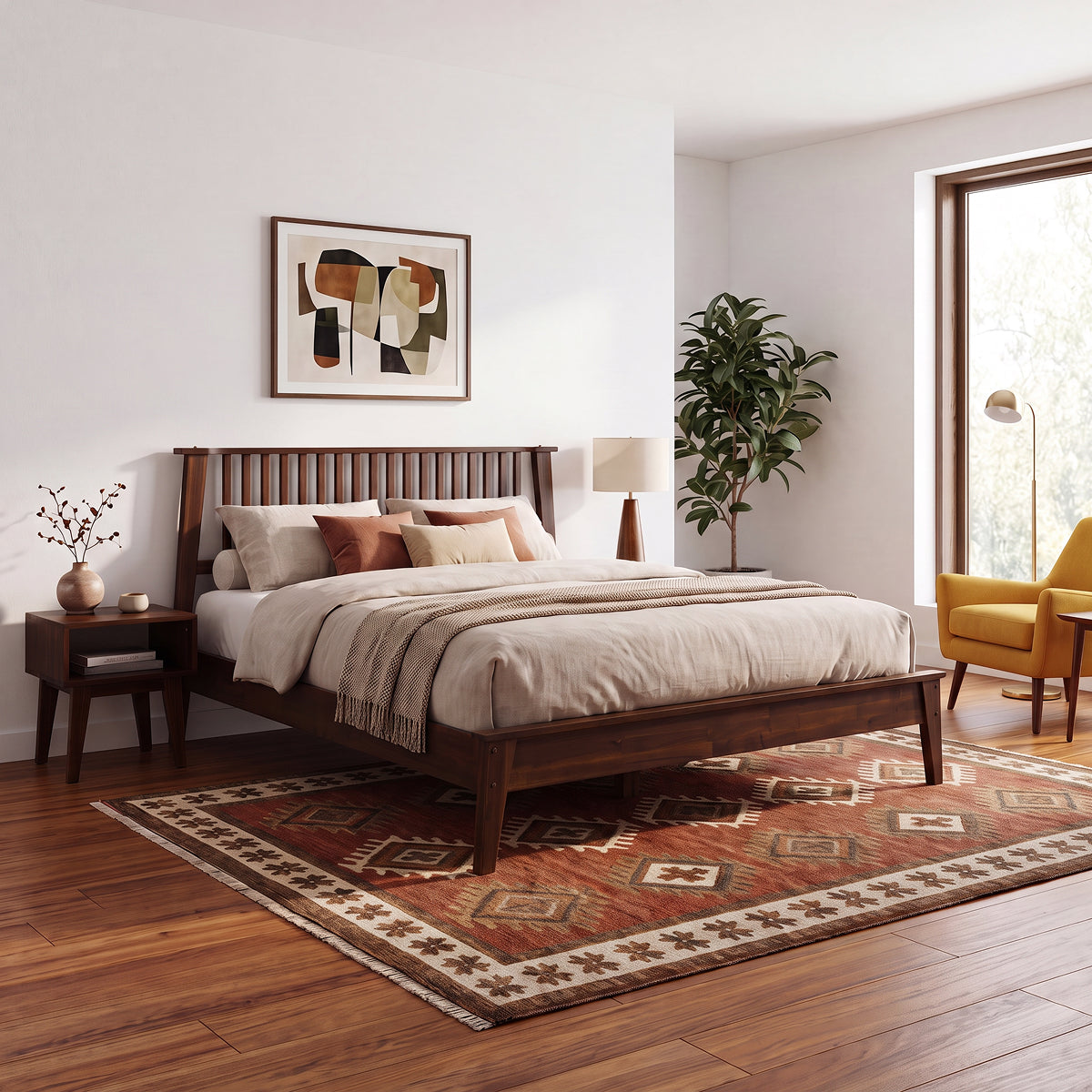 Kaylin Solid Wood Bed Frame