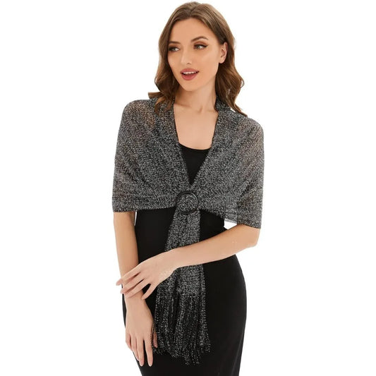 Sparkling Metallic Shawls and Wraps with Buckle,for Evening Dresses Party Wedding Bride Bridesmaid