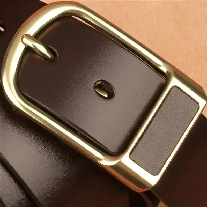 Genuine Leather For Men's High Quality Buckle Belt