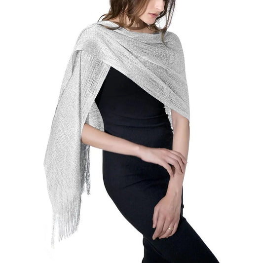 Ladies' shiny scarves and shawls