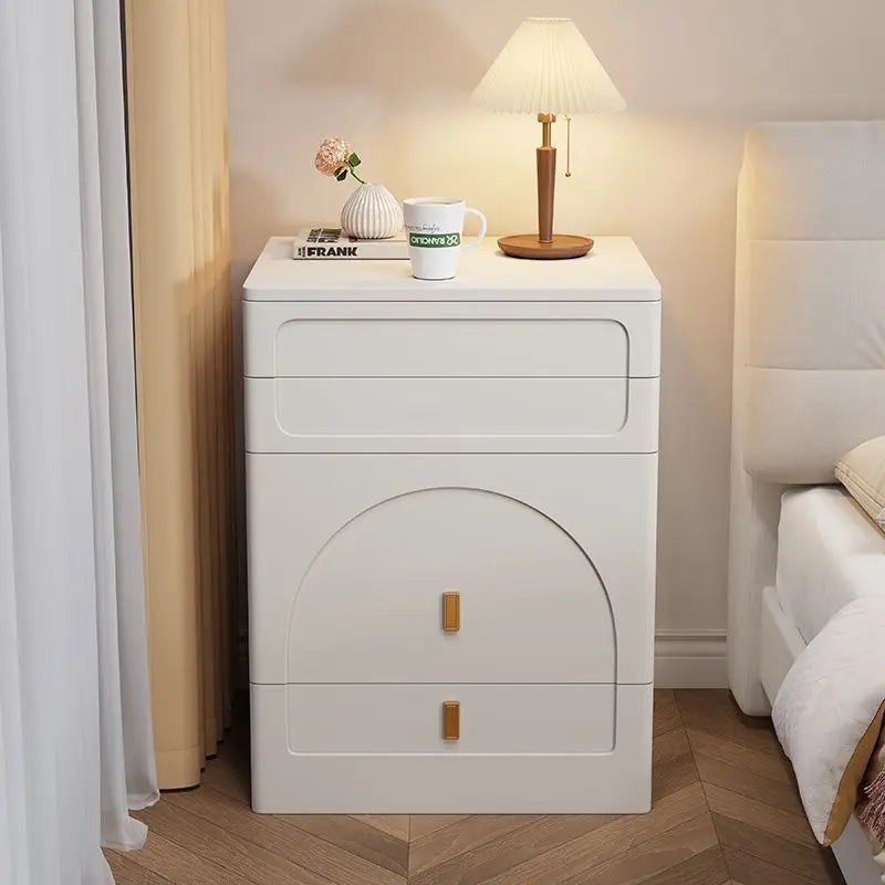 3-in-1 Dresser with Flip-Up Mirror and Light with Storage Bench
