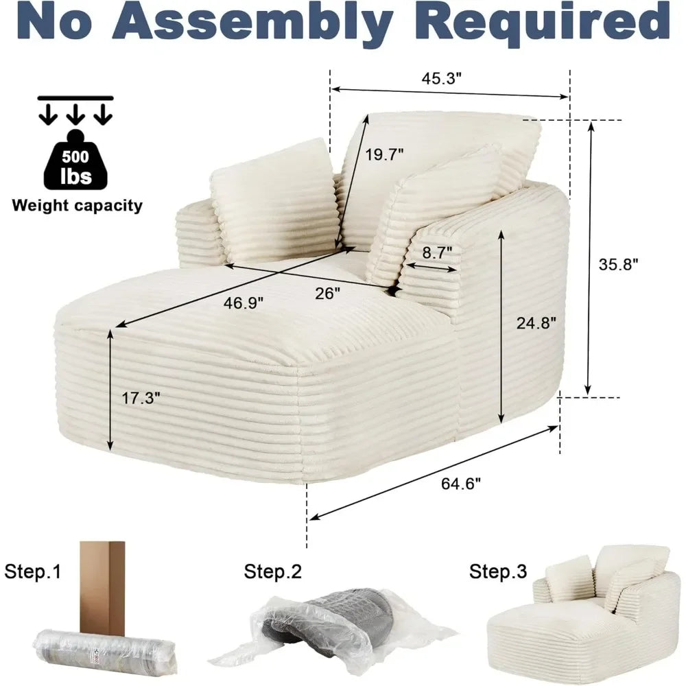 Oversized Chaise Lounge Chair