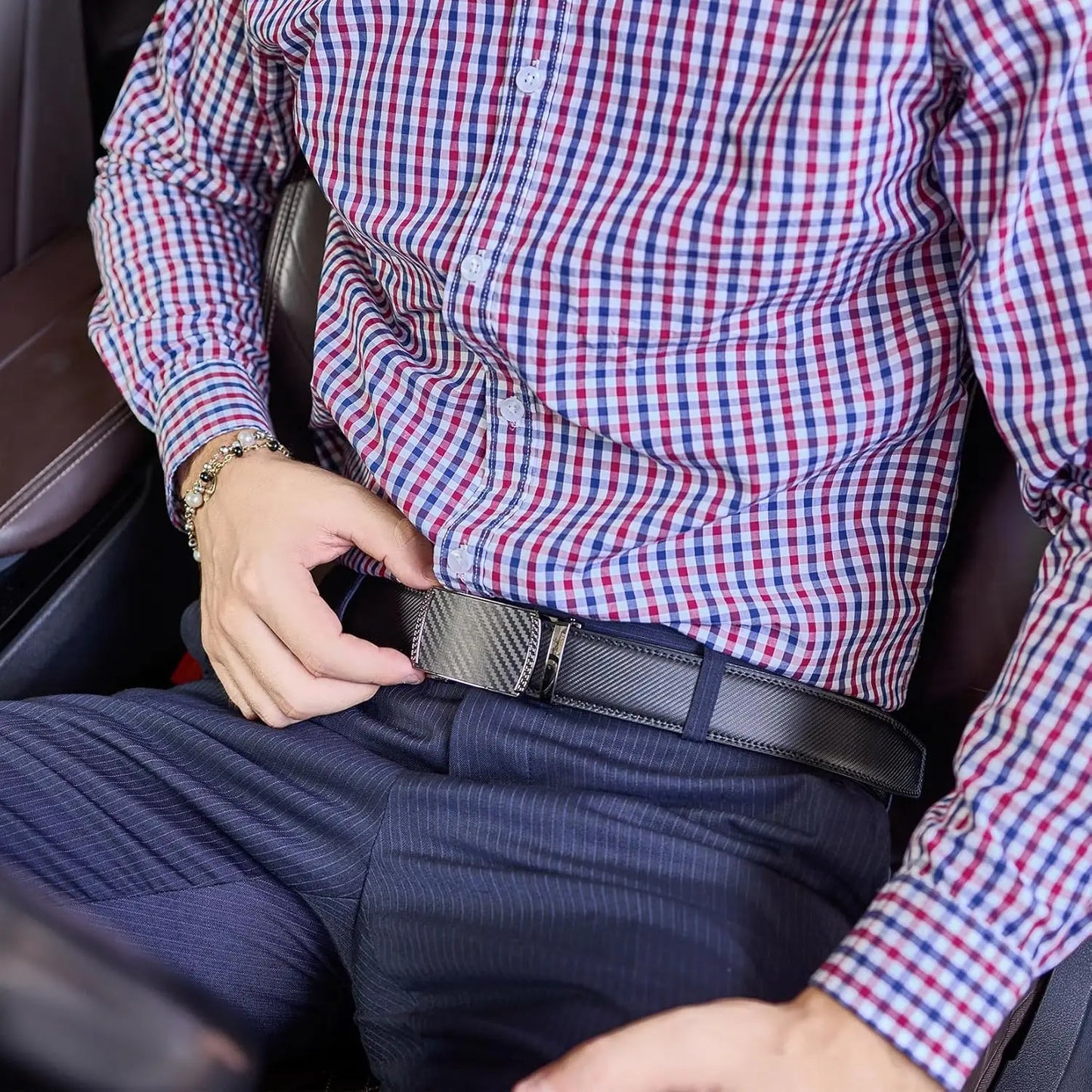 Leather Ratchet Belt for Men