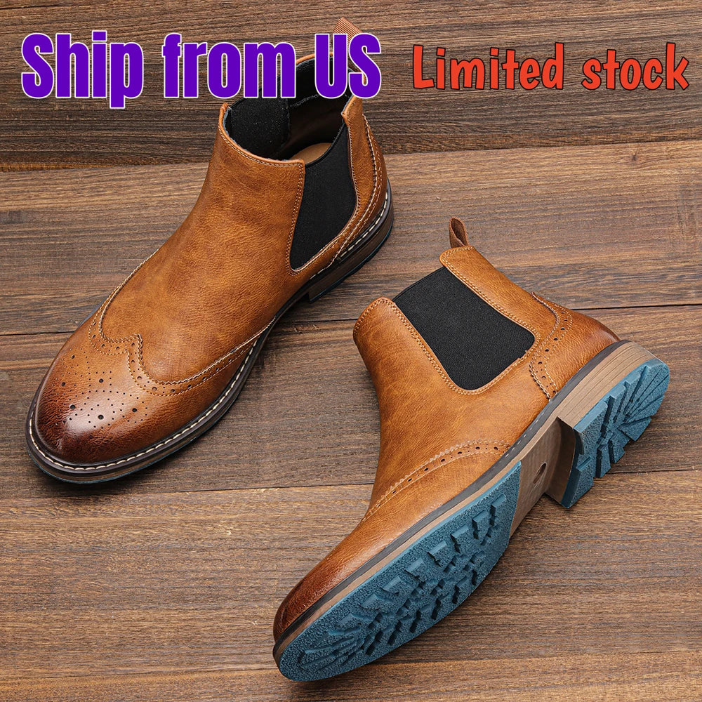 Men Boots American style Comfortable Fashion Leather Boots