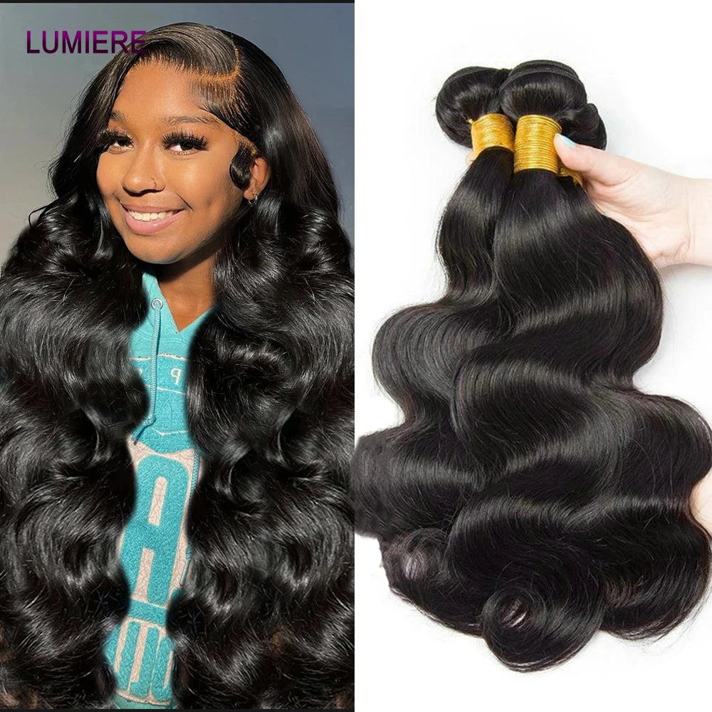 15A Double Drawn 100%  Body Wave Human Hair Bundles