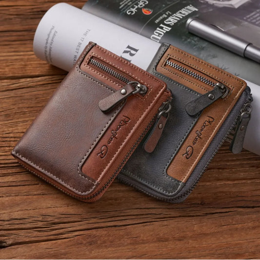 Multifunction Leather Zipper Durable Wallet
