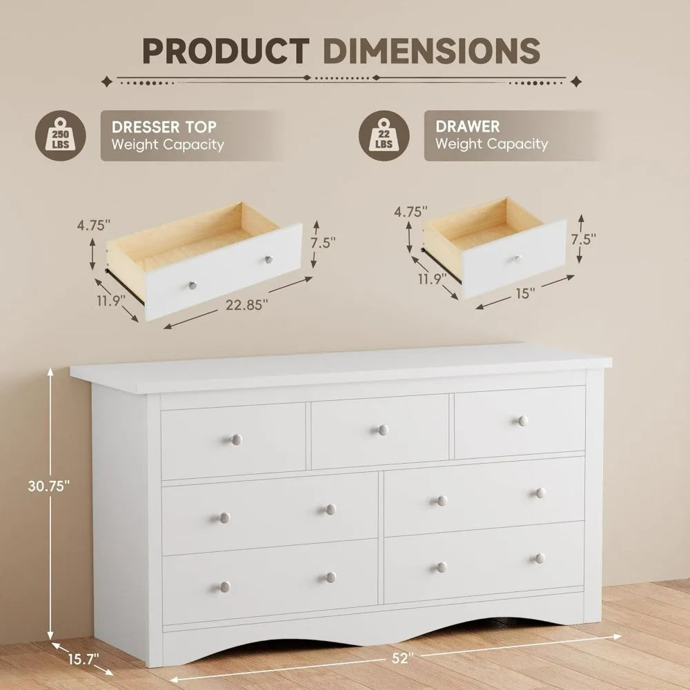 Wood Dresser Chest of Drawers