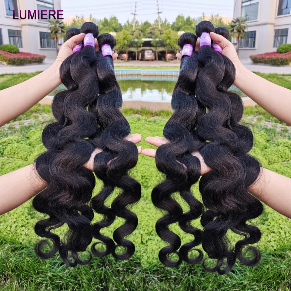 15A Double Drawn 100%  Body Wave Human Hair Bundles