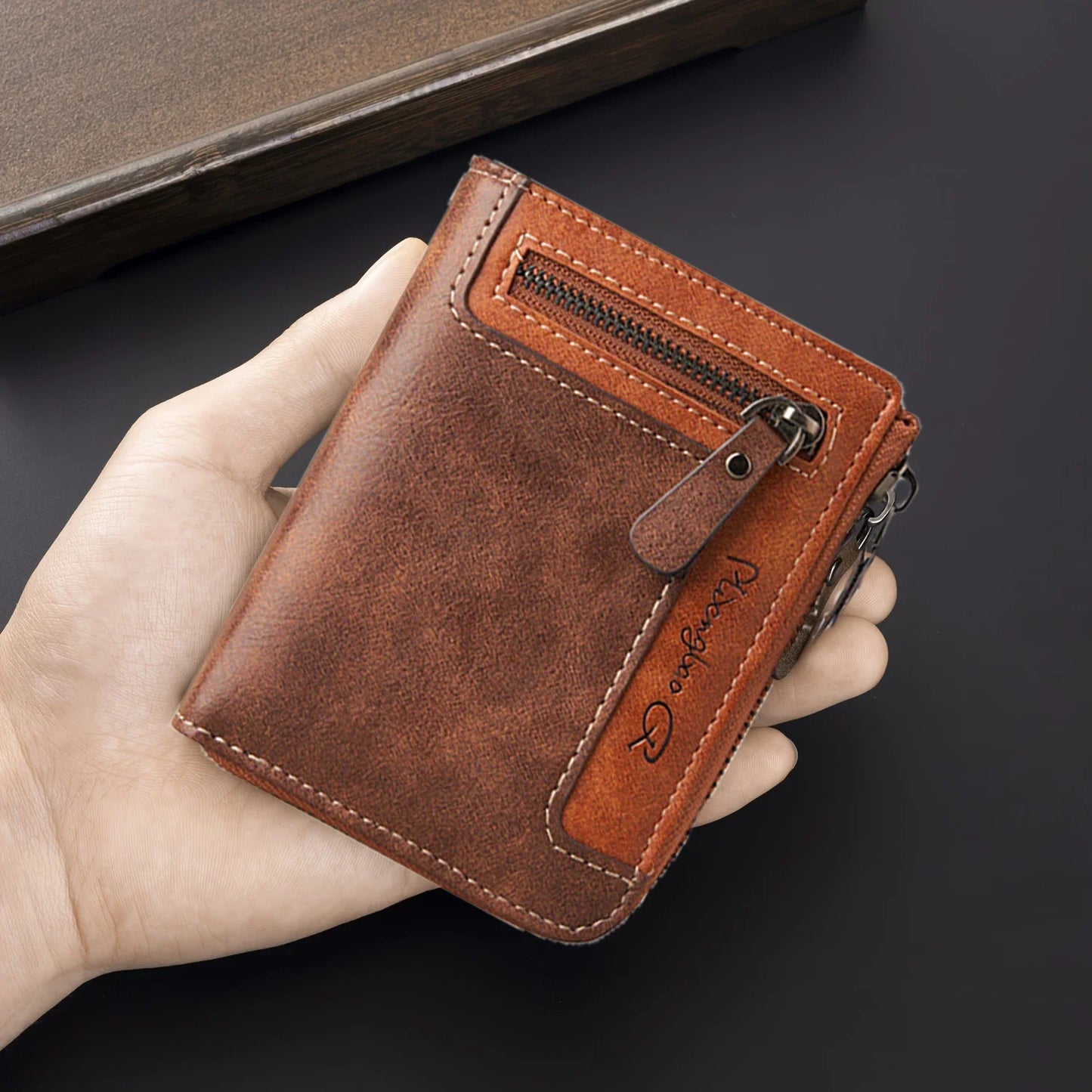 Multifunction Leather Zipper Durable Wallet