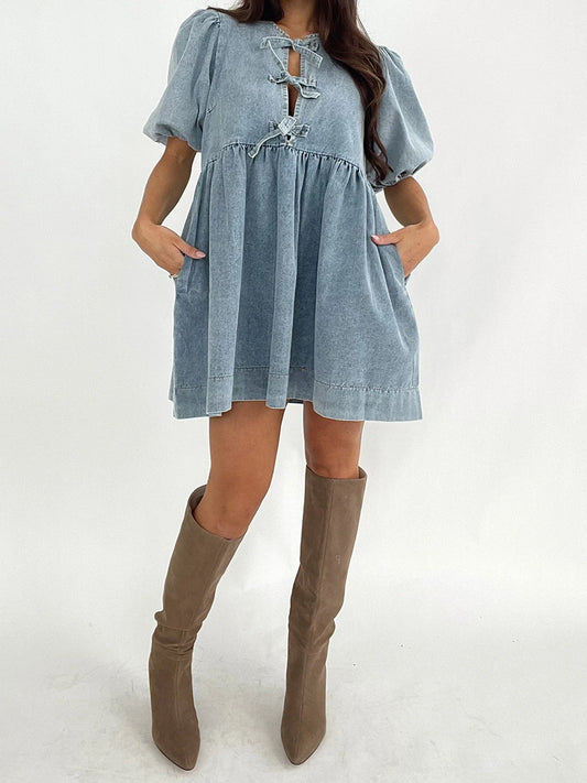 Women s Vintage Washed Denim Dress