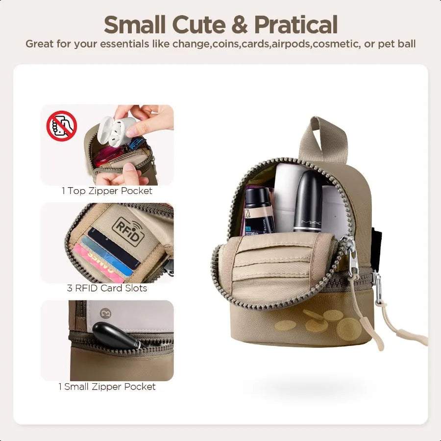 Mini Backpack Keychain Wristlet  Purse