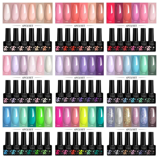 6Pcs/Set 7ML Gel DIY Nail Polish