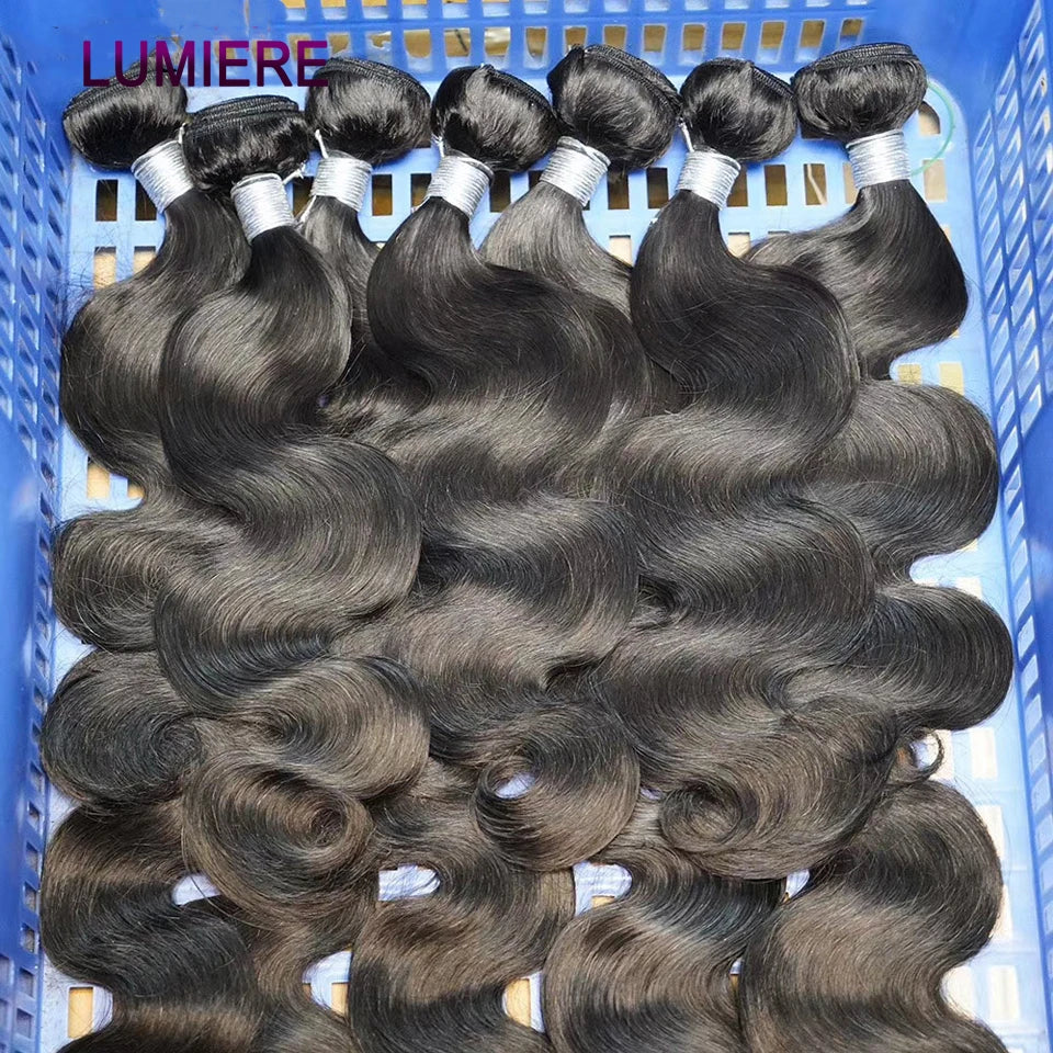 15A Double Drawn 100%  Body Wave Human Hair Bundles