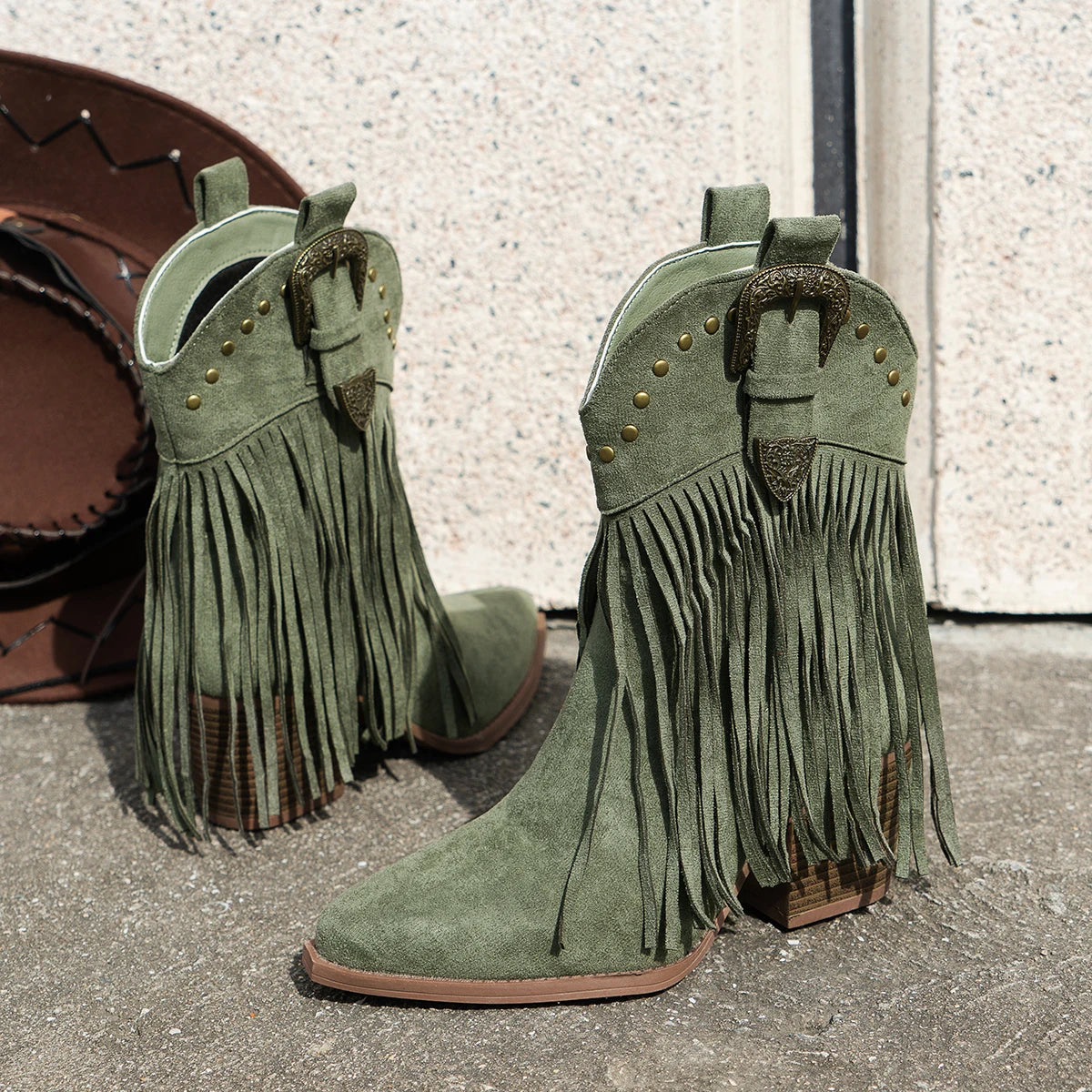 Women's fashion Tassel cowboy boots music