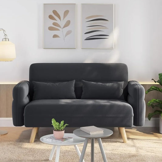 Loveseat 2 Seater Sofa w/ Lumbar Pillows