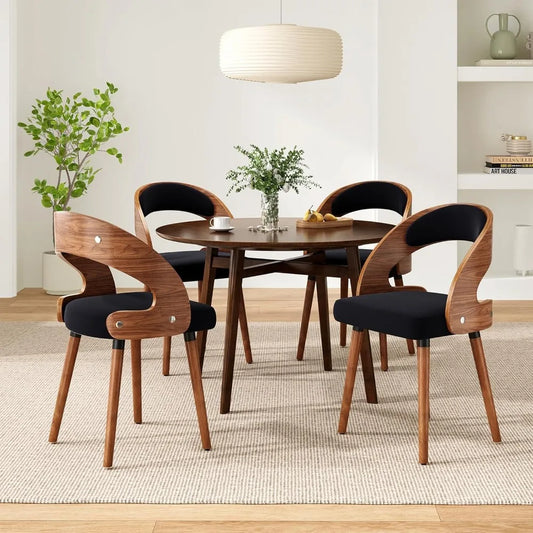 Set of 4 Modern Upholstered Dining Chairs