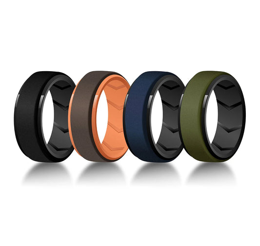 4 Pack Silicone Rings for Him