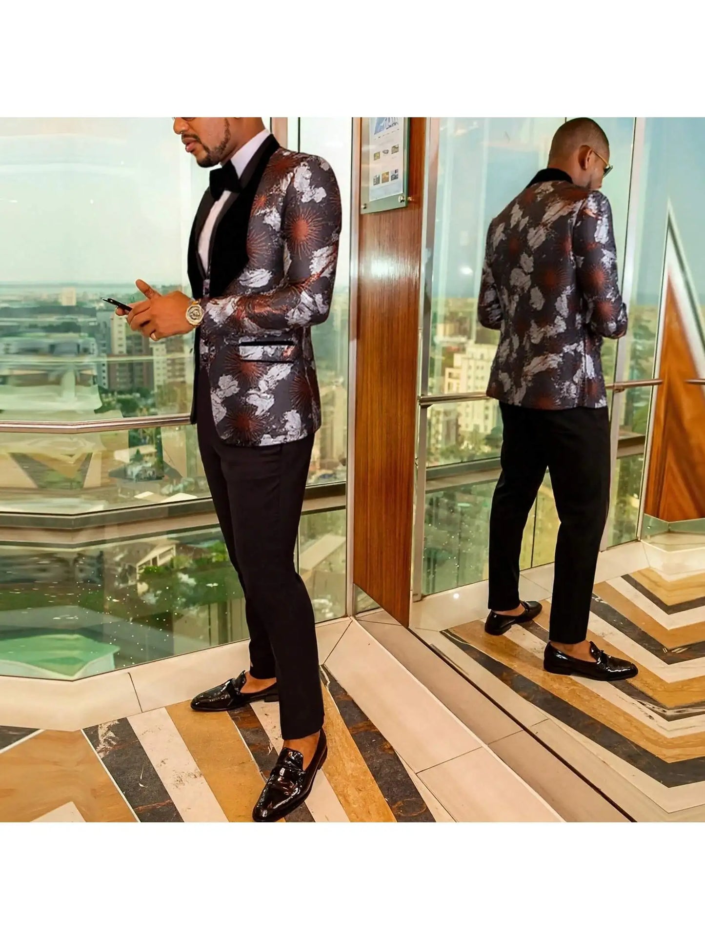 Men’s Suits Slim Fit 3 Piece One Button Tuxedo