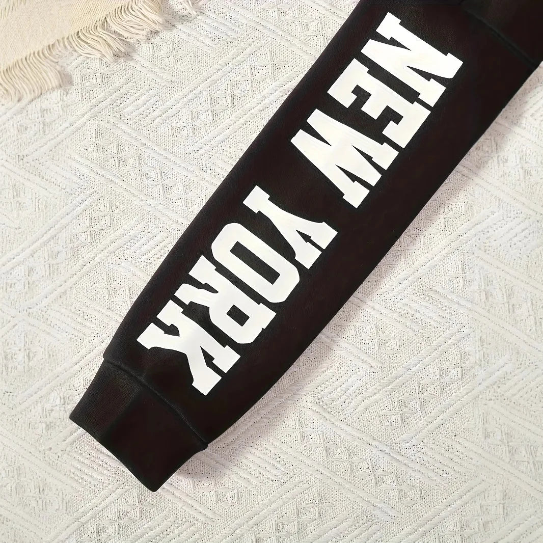 Girls clothes sweatshirt hooded crop top and bottom set