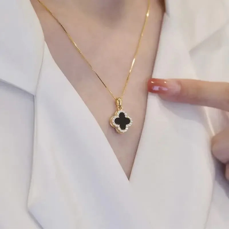 Four-leaf clover necklace