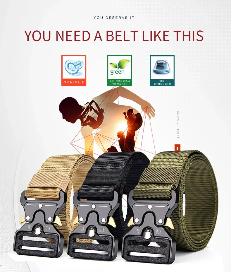 Men's Belt Army Outdoor Hunting Tactical Multi Function Belt
