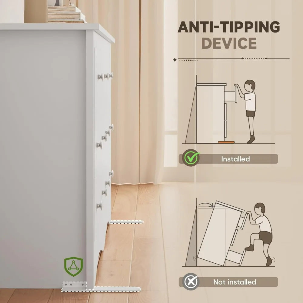 Wood Dresser Chest of Drawers