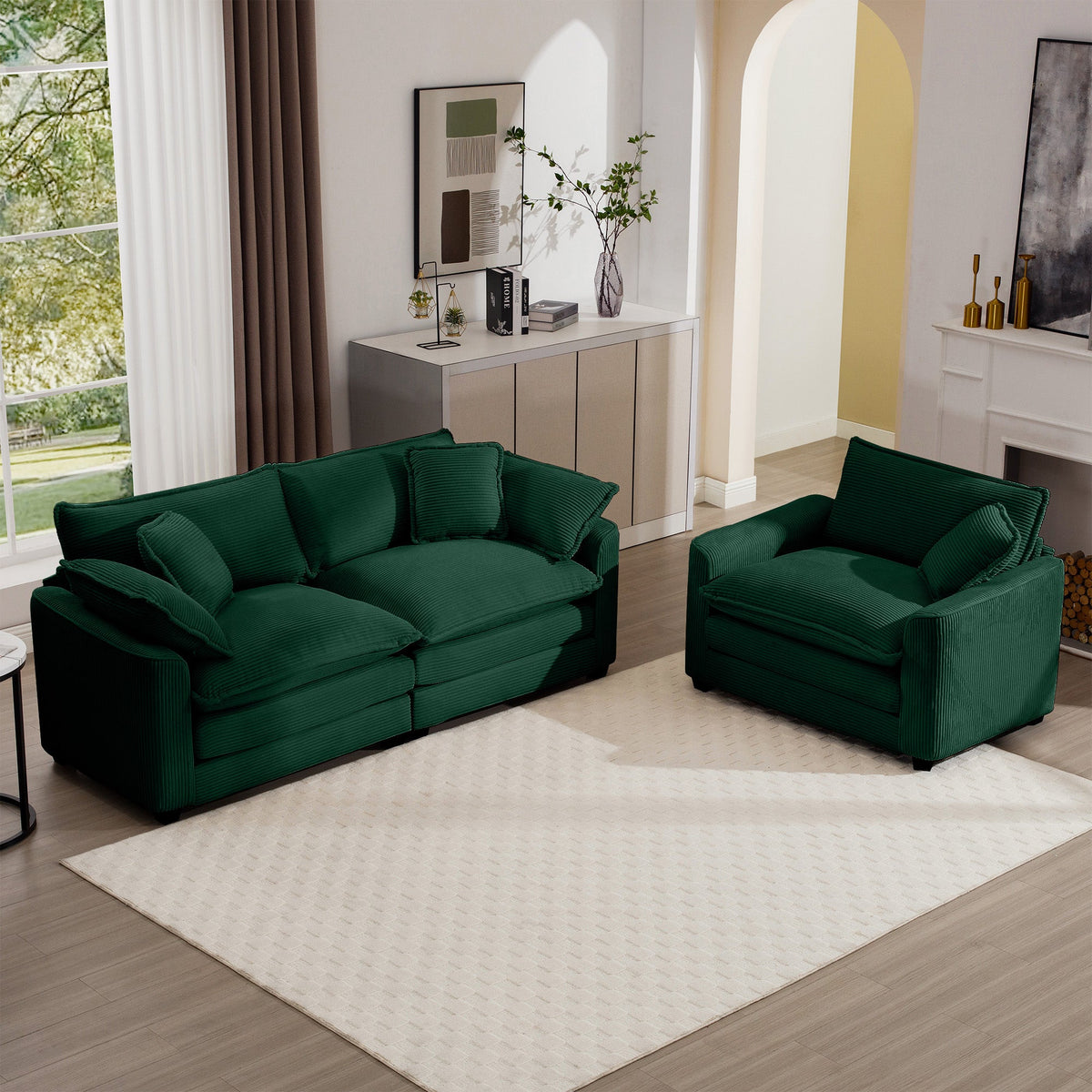 Modern Living Room Sofa Two-Piece Set