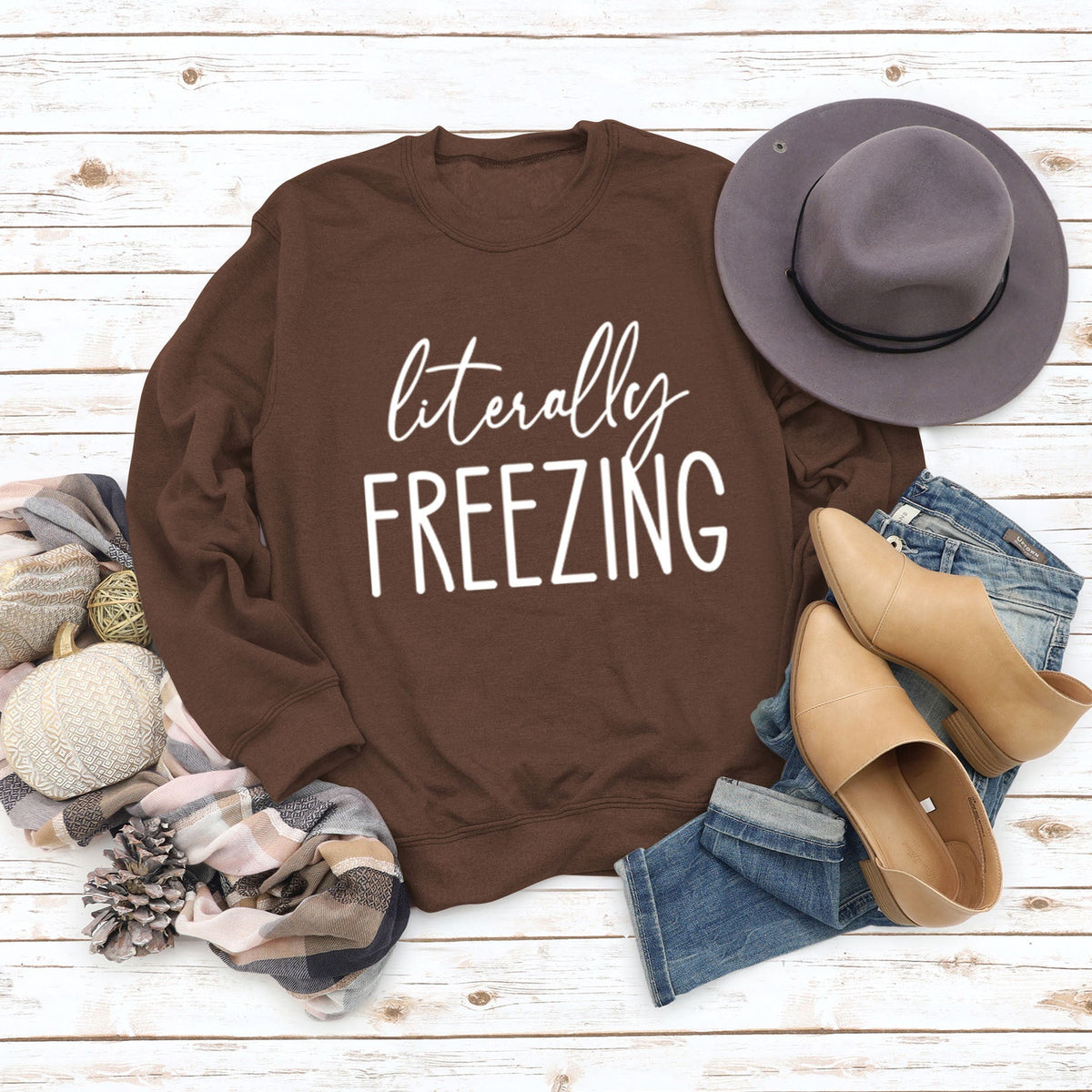 Girls Printed Loose Round Neck Long Sleeve Top Sweater - # GIAA23510035